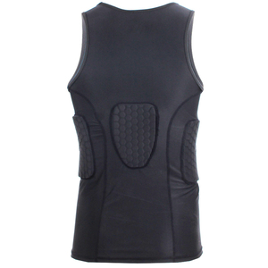 Camiseta resistente a impactos de fútbol Camiseta de compresión deportiva para hombre con acolchado Camiseta acolchada de fútbol para hombre - Product Image 5
