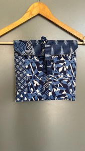 Hot Selling Comfortable Breathable Blue Patchwork Cotton <b>Pajama</b> Set for Adults Thermal Sleepwear for Home Hotel for Daily Summer - Product Image 6