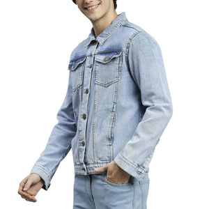 Vente en gros de vestes en jean de grande qualité pour hommes vêtements d'hiver capuche en fourrure respirante motif 3D Service OEM personnalisé non tissé - Product Image 5