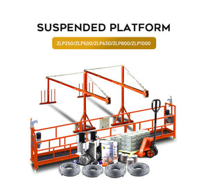 Plateforme suspendue électrique ZLP 800, échafaudage suspendu galvanisé à chaud ZLP800, élévateur à cabine pour le <span class=keywords><strong>nettoyage</strong></span> extérieur des bâtiments - Product Image 1