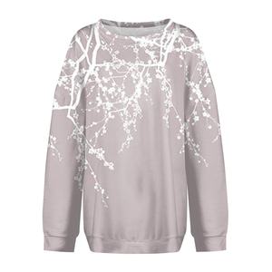 เสื้อสเวตเตอร์ถักแบบสวมหัวพิมพ์ลายดอกไม้สำหรับฤดูใบไม้ร่วงฤดูหนาว - Product Image 1