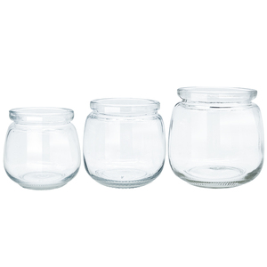 100ml 150ml 200ml rộng miệng nhỏ sữa chua lon bán buôn thực phẩm container Glass Pudding chai với nút chai Bìa - Product Image 5