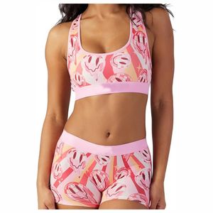 Short court en coton avec logo personnalisé pour femmes ensemble de fitness short d'été deux pièces écologique avec logo imprimé sur le devant - Product Image 5