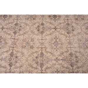 3.6x6.6 ft Turkish Rug, Vintage Accent Rug, <b>Brown</b> Gray Floral <b>Wool</b> Rug - Product Image 5