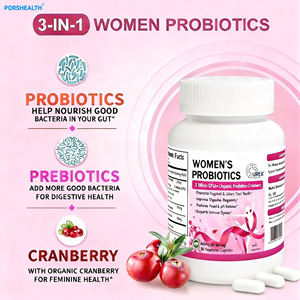 Probióticos y Prebióticos Orgánicos de Arándano Rojo para Adultos, Salud Intestinal, Mezcla Personalizada, Etiquetado Personalizado, 400 mg, 90 Cápsulas/Botella, Venta al Por Mayor - Product Image 4