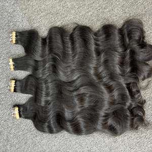 ผมต่อแบบเทปคลื่นธรรมชาติเครื่องไม่ใช้เรมี่ผมสองชั้น Vq - Product Image 5