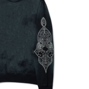 Sweat-shirt en molleton à col rond uni pour homme, fabrication OEM, manches longues, haute qualité, logo personnalisé - Product Image 6