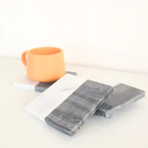 Posavasos de mármol personalizado único, diseño de pájaros de latón, posavasos de mármol de piedra decorativa para Navidad - Product Image 5