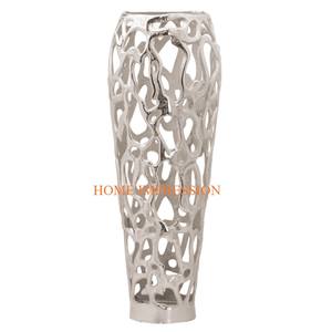 Vaisselle de table en or et argent brillant poli et personnalisé Accents décoratifs Vases et pots à fleurs Pots en métal de qualité supérieure - Product Image 2