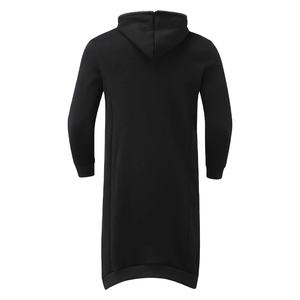 Automne hiver Maxi fermeture éclair pull haut tout match surdimensionné polaire sweat plaine capuche loisirs Jogging haut basique ensembles pour hommes - Product Image 4