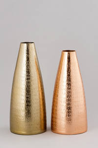 Home Decorative Flower <b>Vase</b> Set With Shiny Polished & Antique Finishing Flower <b>Vase</b> With Brass & Copper Antique Finished - Product Image 4