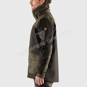 Chaqueta de Caza de Invierno para Hombre, de Lana/Poliéster, Sólida, de Manga Larga, Transpirable, Ropa de Exterior, Logotipo Personalizado, Resistente al Viento en el Cuello - Product Image 4