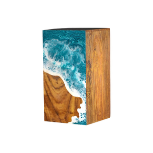 Boîte d'urne océanique en bois Boîte de crémation inspirée de la mer souvenir commémoratif artisanal pour les êtres chers - Product Image 4