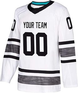 Maillots de hockey respirants sublimés OEM, logo personnalisé, maillot de hockey sur glace à manches longues, évacuation de l'humidité - Product Image 2
