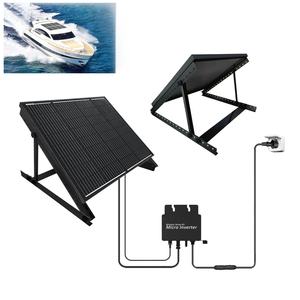 Système de raccordement au réseau <span class=keywords><strong>solaire</strong></span> 350W durable et efficace personnalisé avec micro-onduleur et panneaux flexibles de 100W pour <span class=keywords><strong>bateau</strong></span> sur le toit de l'abri de voiture - Product Image 1