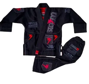 カスタム刺繍パッチBJJGIと最高品質の日本製織り生地JIU JITSU KIMONOを備えたSTORM BJJ KIMONO