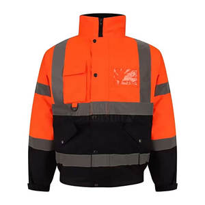 Workwear Customized <b>Design</b> Breathable Safety High Vis Winter Hooded Jacket with Front Logo Pakistan <b>Manufactured</b> Men's - Product Image 1