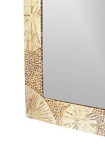 Nuevo diseño superior Capiz Shell Wall Salon Mirror Pequeño espejo redondo Durable Handwoven Makeup Vanity Mirror - Product Image 3