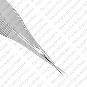 Tijeras de capsulotomía con fuente de alimentación manual de acero inoxidable, servicio OEM, instrumento médico, tijeras de capsulotomía en ángulo Vannas - Product Image 2