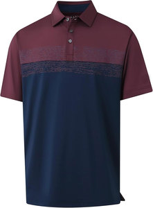 Polo de golf à manches courtes pour hommes coupe sèche et performance, t-shirts évacuant l'humidité avec impression poitrine et bloc de couleurs - Product Image 2