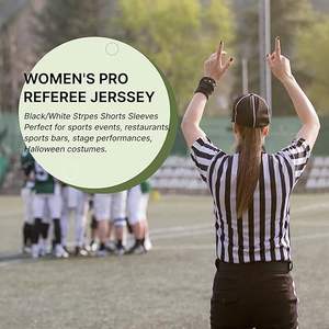 Camiseta de Árbitro Oficial para Hombre, Jersey de Árbitro Sólido de Manga Corta, Transpirable, de Poliéster/Algodón para Baloncesto, Fútbol, Hockey - Product Image 6