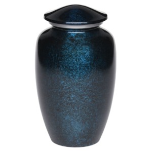 Urna de cremación de aluminio para adultos con hermosa pegatina de diseño de barco y acabado de color azul para cenizas humanas. - Product Image 6