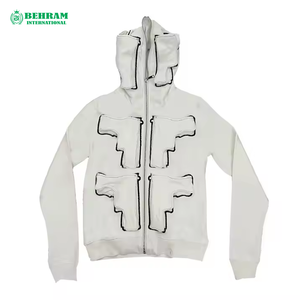 Sudadera con Capucha Unisex Negra con Cremallera, Logotipo Personalizado, Forro Polar 3D/Felpa Francesa, Secado Rápido, Transpirable, para Invierno - Product Image 6
