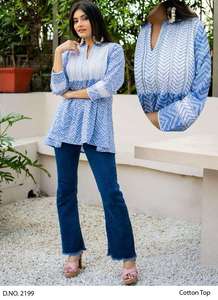 Tendance actuelle : tunique courte en tissu rayonne avec broderie de fils, collection de vêtements ethniques la plus vendue en Inde, stock disponible - Product Image 4