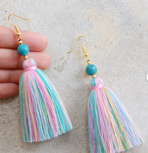 Pendientes Borla Flecos-Dorado-Largo - Product Image 1