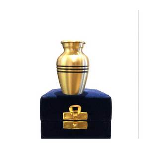 Hand Crafted Cremation Urns For Human Ashes Funeral Urn For Human White Brass Urn Cremation Made In India With High Quality - Product Image 5
