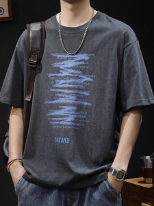 DTG เสื้อยืดลายกราฟิกสำหรับผู้ชายเสื้อยืดเปล่าพิมพ์ลายแนวสตรีทเสื้อยืดไซส์ใหญ่พิเศษสำหรับผู้ชาย - Product Image 6