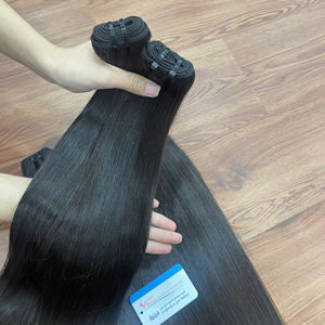 100% Extensions de cheveux bruts à trame droite en os de haute qualité Trame à double tirage Cheveux vietnamiens couleur naturelle Prêt à expédier - Product Image 2