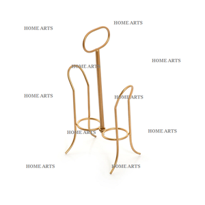 Support de présentation en verre pour tasses, couleur or métallique, avec ustensiles de cuisine de la plus haute qualité, support de tasses en verre par Home Arts - Product Image 1