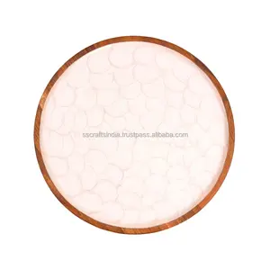 Luxury Ins Style <b>White</b> Enamel Wooden <b>Cake</b> <b>Stand</b> with Black Marble Top Decorative Cupcake Display for Weddings and Parties - Product Image 2