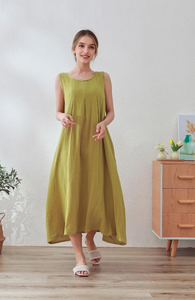 Robe d'été sans manches haut de gamme col en O sans manches longues Robe d'été creuse en dentelle pour femme Robe de soirée élégante pour femme - Product Image 2