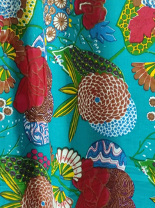 Cortinas de ventana de algodón de lujo, estampado de flores de frutas turquesa, elegante, sala de estar, decoración del hogar, paneles de cortina transpirables suaves - Product Image 2