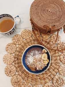 Vajilla tejida rústica Vietrustic, juego de manteles individuales de jacinto de agua para cocina y decoración de pared - Product Image 5