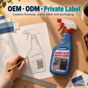 Spray detergente per piano cottura in vetro 500ml, non abrasivo, per piani cottura in vetroceramica e a induzione - Ingrosso - Product Image 6