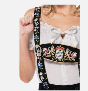 Design Your Own Custom Made <b>Women</b> <b>Lederhosen</b> Shorts Fully Customized Adult Size Solid Color <b>Women</b> Bavarian <b>Lederhosen</b> - Product Image 3