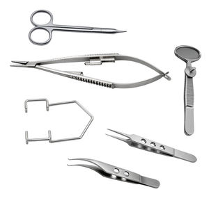 Ensemble d'instruments ophtalmiques, kit d'instruments de microchirurgie oculaire, acier inoxydable de qualité médicale, fabrication OEM - Product Image 2
