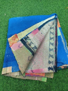 Nuevo edredón de bebé hecho a mano Kantha ropa de cama Kantha tiro pez indio bloque estampado bebé edredón Vintage Kantha - Product Image 3