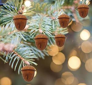 Campanas de Metal Rústicas Modernas y de Moda para Decoración de Hogar Campestre, Manualidades Navideñas, Estilo Otoñal Rústico, Bellota Oxidada - Product Image 5