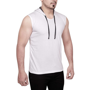 Sleeveless Street Wear Casual Gym Hoodie Sleeveless Pullover Fitness Workout Autumn Winter Men Sleeveless Hoodies - Product Image 5