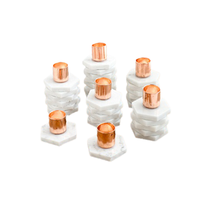 Contenedor de velas de cobre con contenedor de velas de la más alta calidad para eventos de bodas y uso de decoración del hogar - Product Image 5