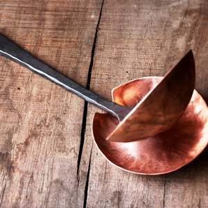 ที่วางช้อนทองแดงแบบสั่งทำได้งานหัตถกรรมอินเดียทำด้วยมือสีตามสั่ง - Product Image 3