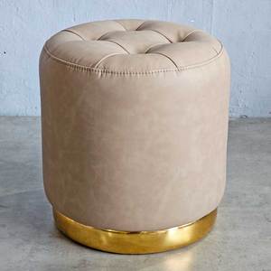 Contemporary GDSF005 Tufted Faux Leather Upholstered Sofa <b>Stool</b> Adjustable Plastic <b>Ottoman</b> for Home Bedroom or Hospital Use - Product Image 5
