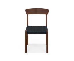 Chaise de salle à manger Brad en bois massif, finition marron, pour la maison, le bureau, l'appartement, l'extérieur, la villa - Product Image 2