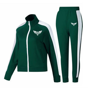 ชุดวอร์มสำหรับวิ่งออกกำลังกายสำหรับผู้หญิงชุดโลโก้ขนาดใหญ่พิเศษชุดวอร์มเด็กทารกสีชมพูมีซิปลายทางด้านข้างออกแบบได้ตามต้องการ100% โพลีเอสเตอร์ - Product Image 2