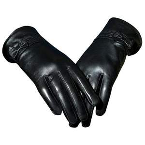 <b>Ladies</b> Stylish Comfortable Classic <b>Leather</b> <b>Gloves</b> Genuine Sheepskin Touch Screen Friendly for Daily Wear Casual Beach Winter - Product Image 5