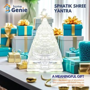 Nhà Genie pha lê Sri yantra cho sự giàu có, thịnh vượng và hài hòa năng lượng vastu kim tự tháp cho nhà và văn phòng tinh thần công cụ chữa bệnh - Product Image 6
